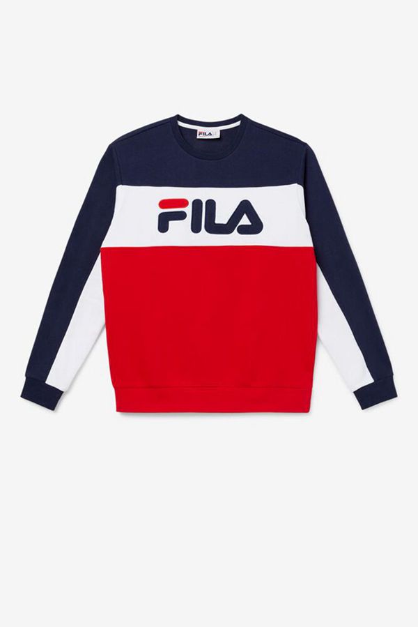 Fila Mikiny Panske Červené - Lesner Fleece Crew Vypredaj - Slovakia 02781-XKQD